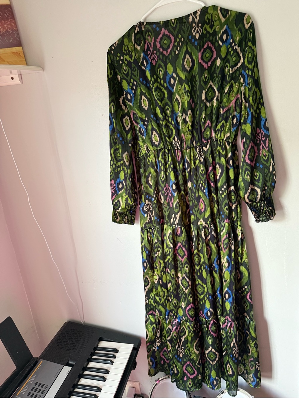 ZARA Printed Midi Dress with Lace Inserts Multicolored 8471/156 - Picture 5 of 7